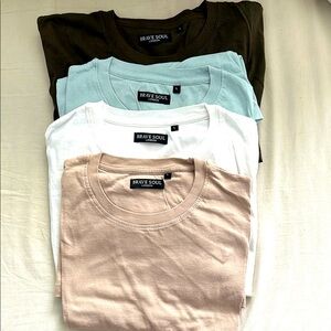 Brave Soul T-Shirt Set - Brown, Blue, White, and Tan